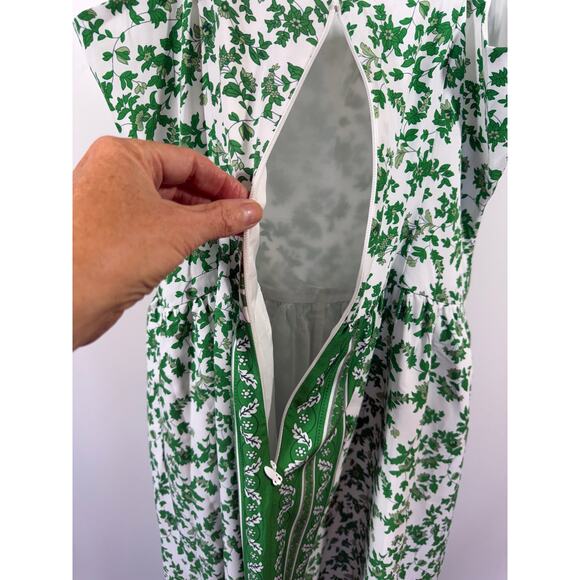 AVARA Women's Brianna Spaghetti Strap Floral Print Midi Dress Green Size Medium - Picture 10 of 15